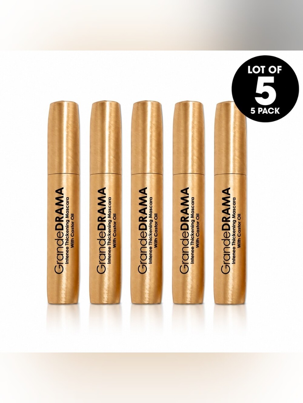 5 Pack GrandeDRAMA Intense Thickening Mascara Black 0.32 oz NEW SEALED